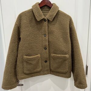 Uniqlo Olive Teddy Jacket